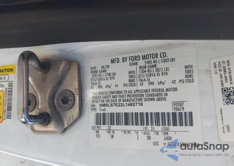 2020 Ford Transit Connect Xl from USA, damaged, VIN NM0LS7E22L1482718